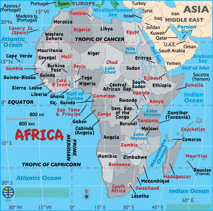 africa map