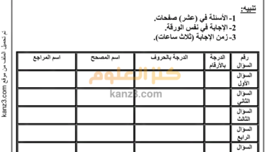 كتيب مراجعة لمجموعة من الاختبارات لغة عربية ثاني عشر الفصل الثاني