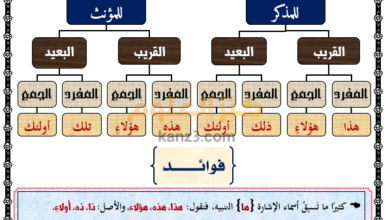 ملخص شرح قواعد مادة اللغة العربية للصف السابع الفصل الثاني