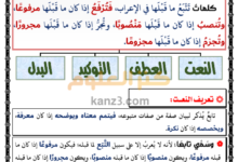 كتيب لغة عربية الصف العاشر لشرح قواعد النحو والصرف والاملاء
